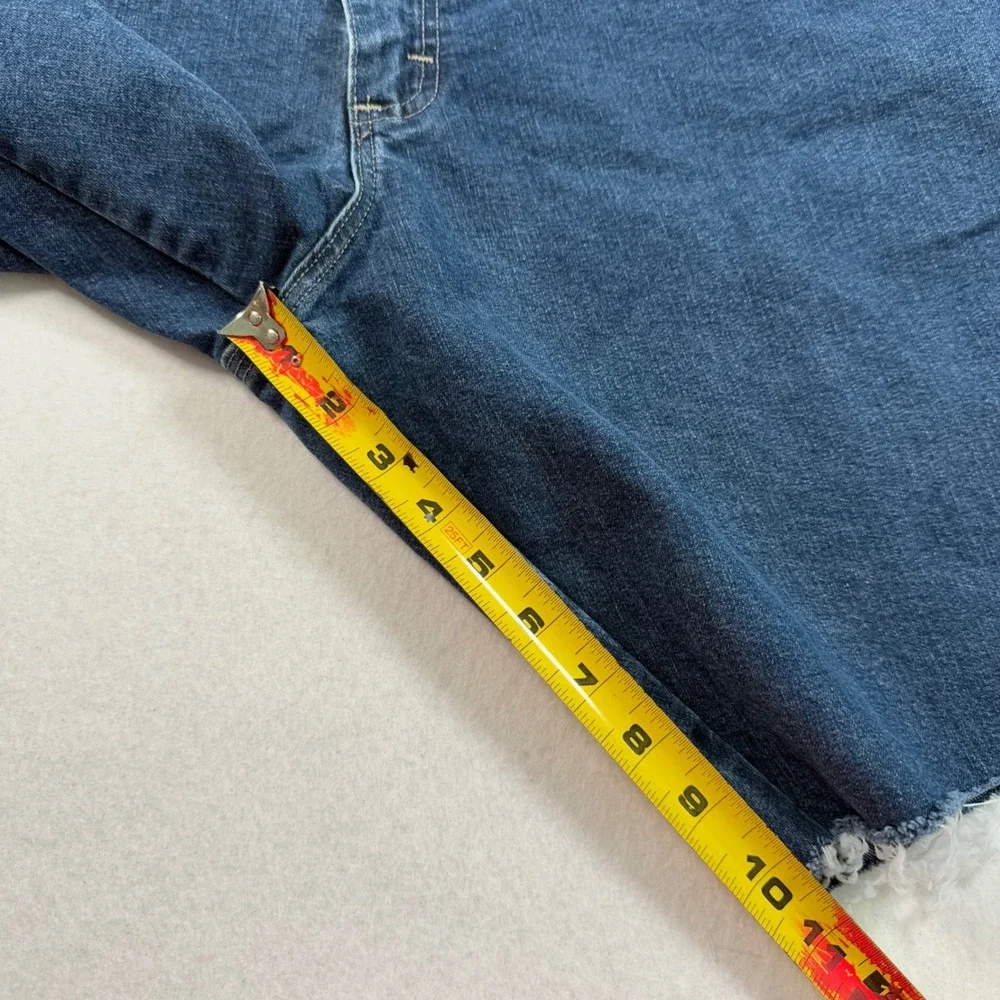 Wrangler Mens Dark Wash Denim Cut Off Carpenter Cargo Shorts 36 Waist